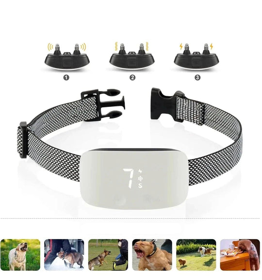 Collare per cani anti-abbaio automatico – Collare da addestramento ricaricabile impermeabile