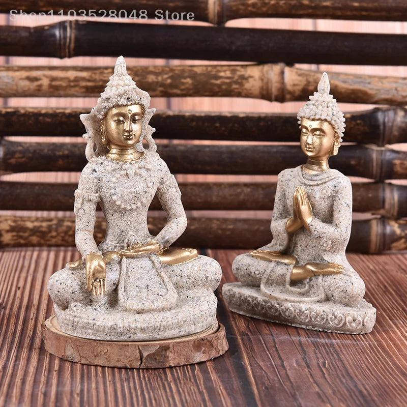 Sandstone Buddha Figurine