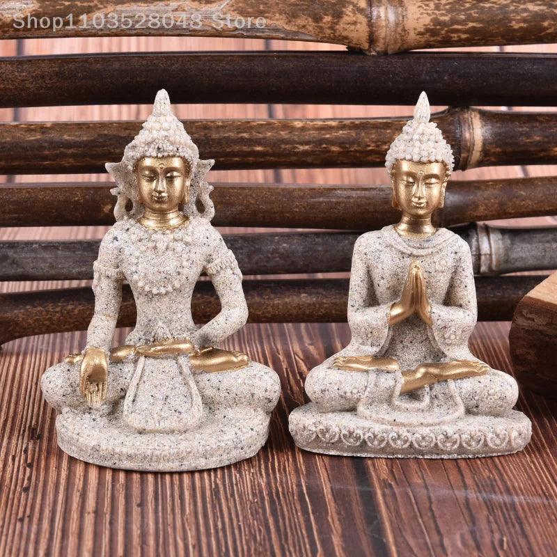 Sandstone Buddha Figurine