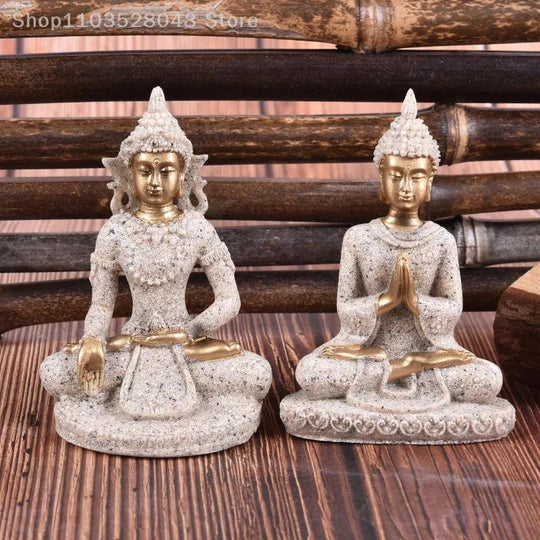 Sandstone Buddha Figurine
