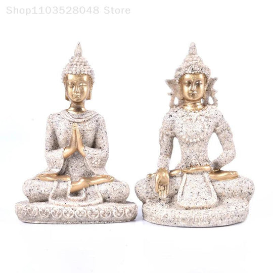 Sandstone Buddha Figurine