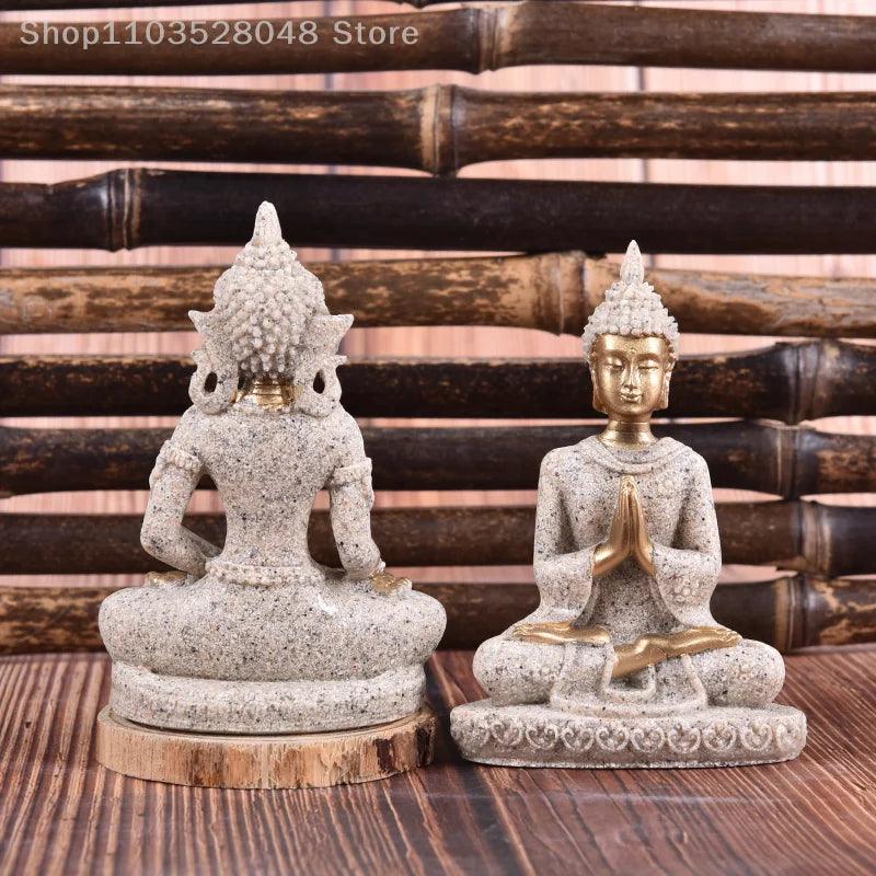 Sandstone Buddha Figurine