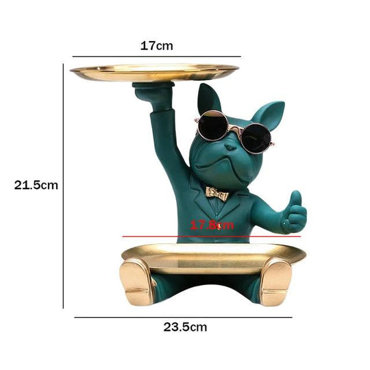 Bulldog Butler Storage Ornament