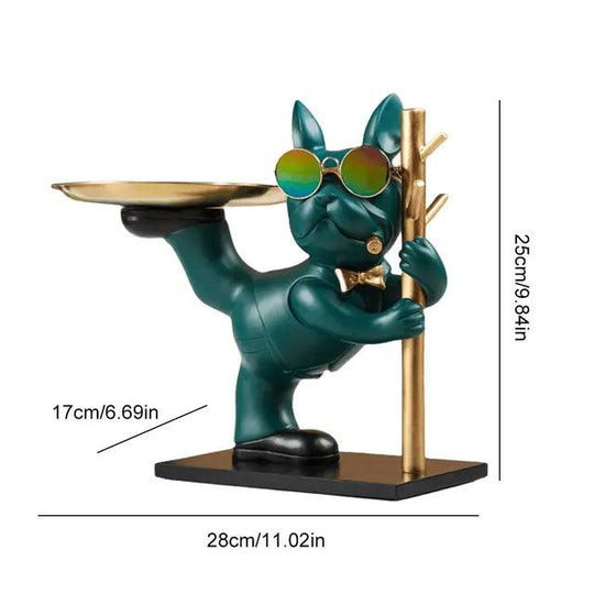 Bulldog Butler Storage Ornament