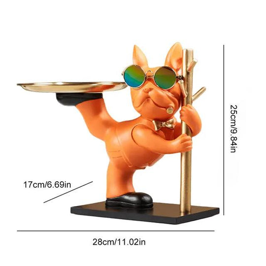 Bulldog Butler Storage Ornament