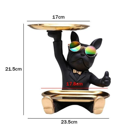 Bulldog Butler Storage Ornament