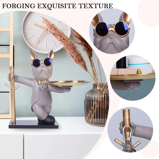 Bulldog Butler Storage Ornament
