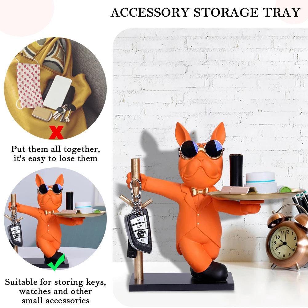 Bulldog Butler Storage Ornament