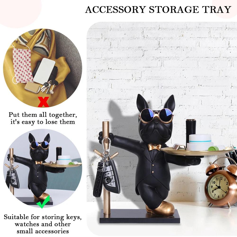 Bulldog Butler Storage Ornament
