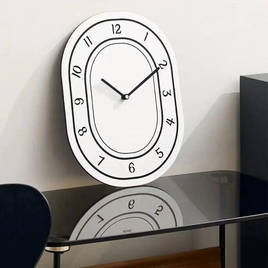Modern Desk and Wall Clock