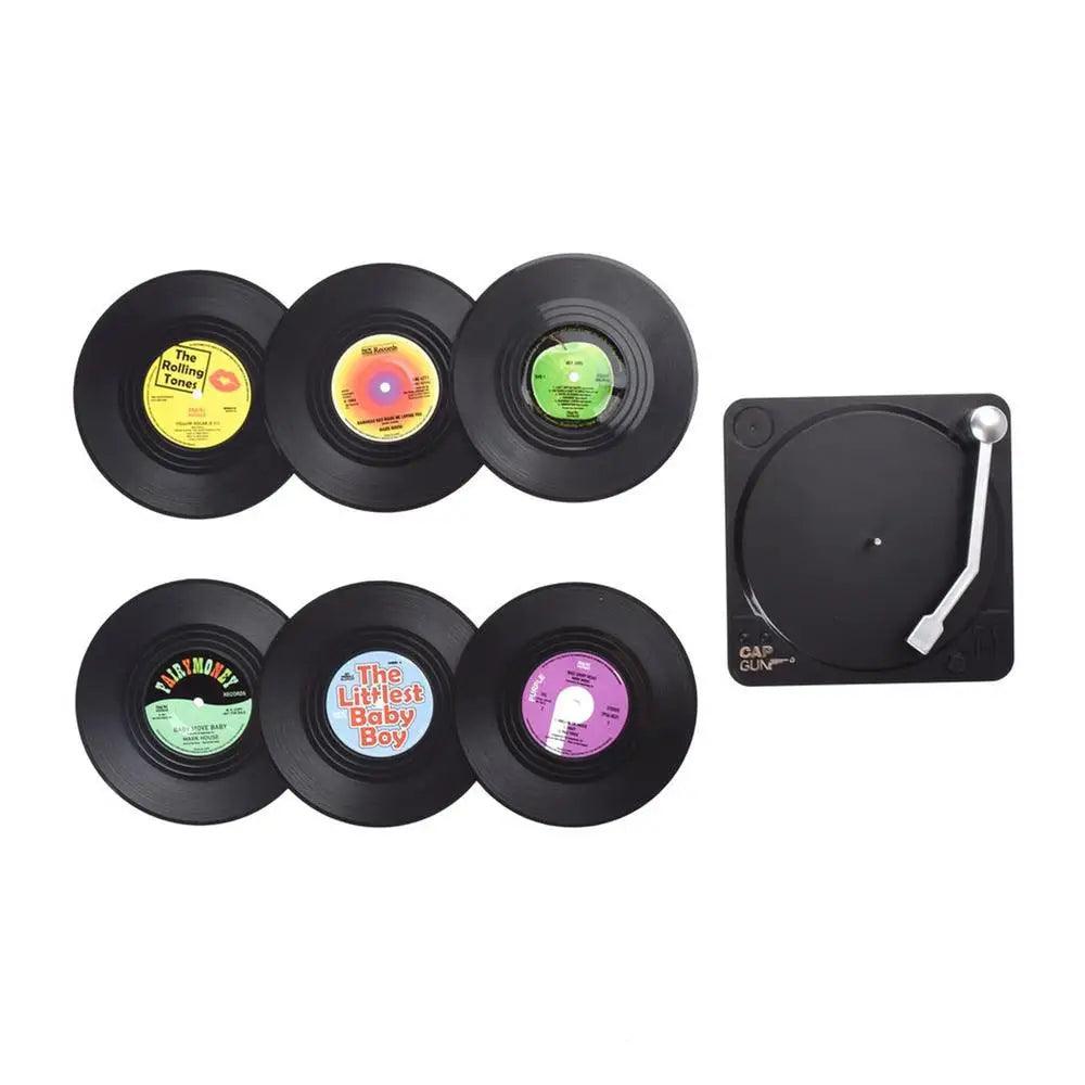 Sous-verres en vinyle vintage