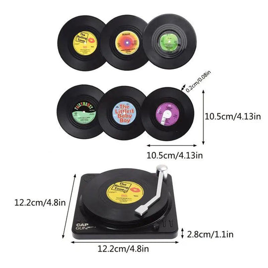 Sous-verres en vinyle vintage