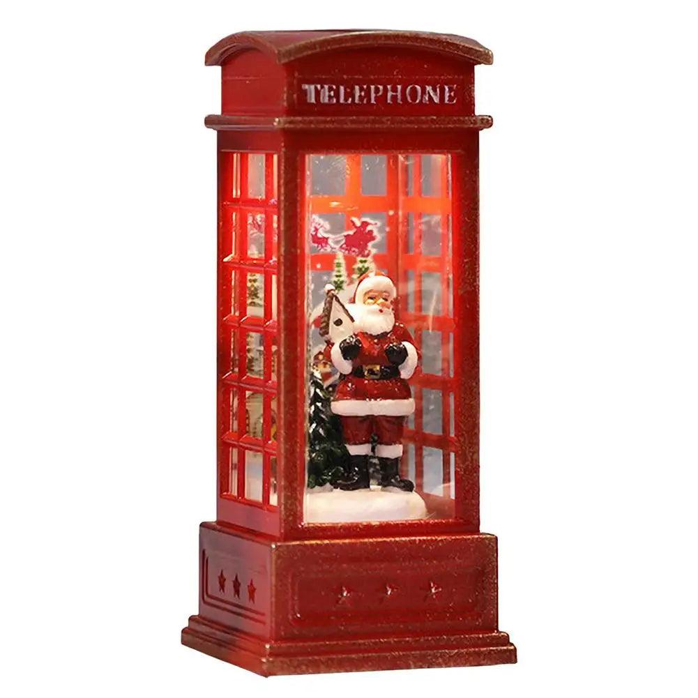 Kerst telefooncel lantaarn