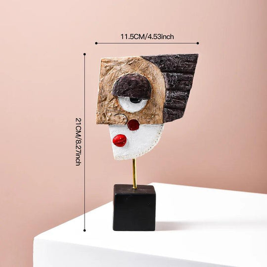 Afrikaans Tribaalmasker - Abstracte Harskunst voor Minimalistisch Huisdecor