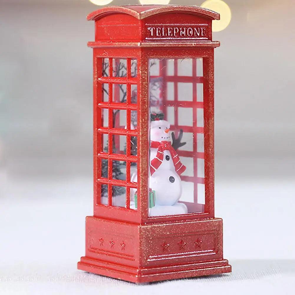 Kerst telefooncel lantaarn
