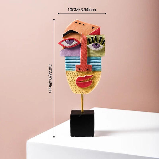 Afrikaans Tribaalmasker - Abstracte Harskunst voor Minimalistisch Huisdecor