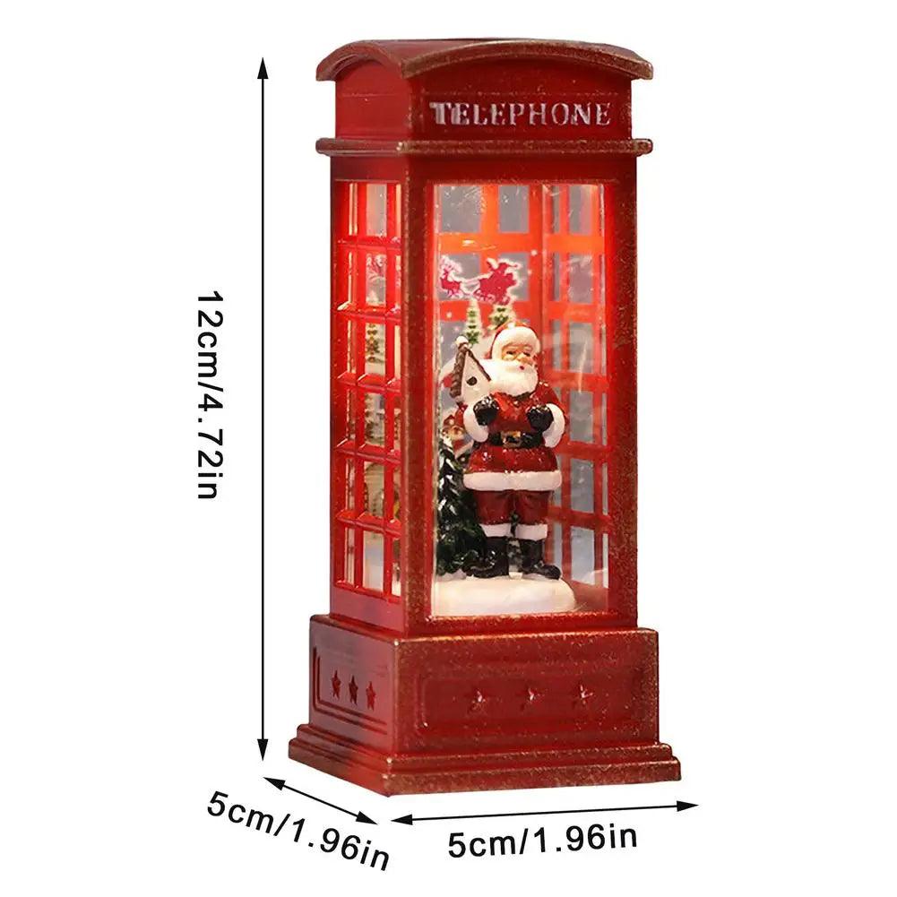 Kerst telefooncel lantaarn