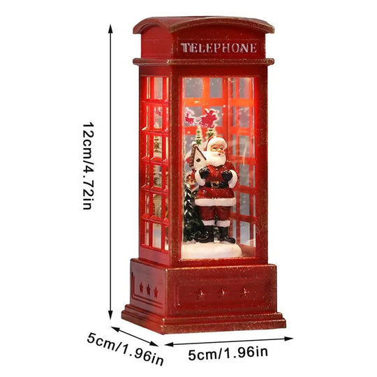 Christmas telephone booth lantern
