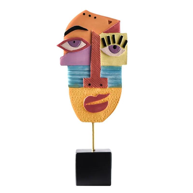 Afrikaans Tribaalmasker - Abstracte Harskunst voor Minimalistisch Huisdecor