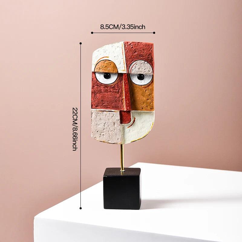 Afrikaans Tribaalmasker - Abstracte Harskunst voor Minimalistisch Huisdecor