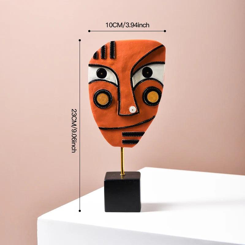 Afrikaans Tribaalmasker - Abstracte Harskunst voor Minimalistisch Huisdecor
