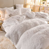Pluchen dromen - 5 sets fleece beddengoed + hartkussen
