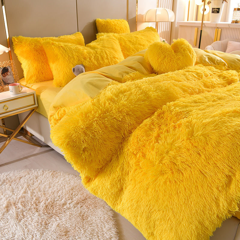 Pluchen dromen - 5 sets fleece beddengoed + hartkussen