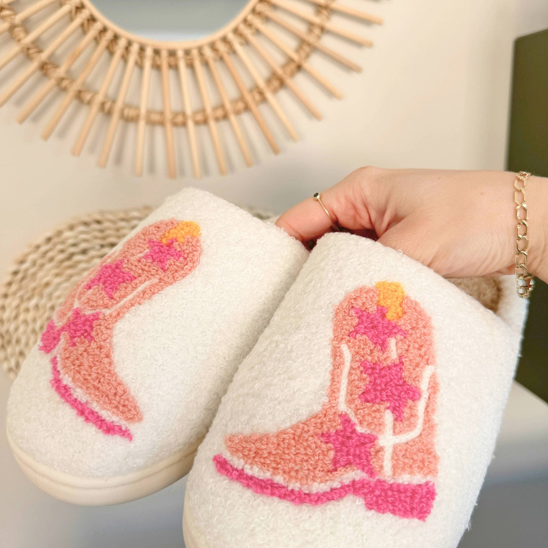 Western Laars Pantoffels | Nieuwigheid Cowboy Thema Huisschoenen