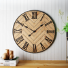 Rustic Wall Clock with Large Roman Numerals