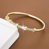 Gold-plated bracelet with Moissanite cover
