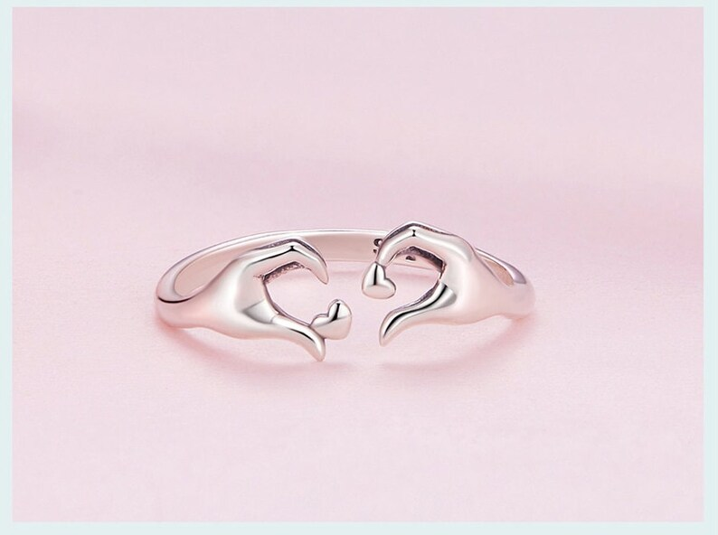 925 Sterling Zilveren Liefdesomhelzing Paar Ring