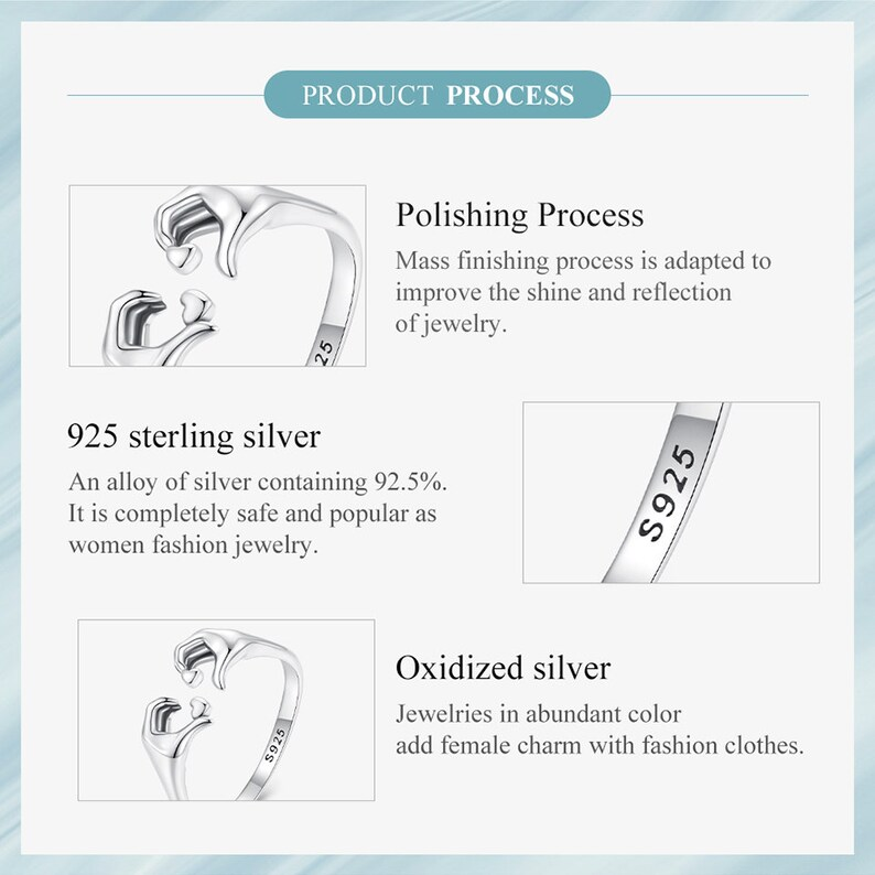 925 Sterling Zilveren Liefdesomhelzing Paar Ring