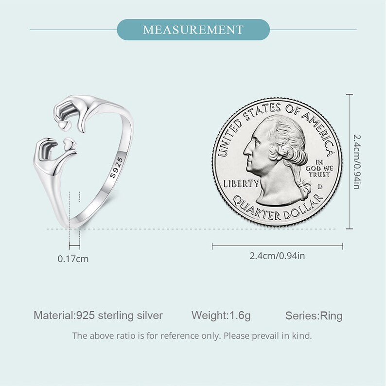 925 Sterling Zilveren Liefdesomhelzing Paar Ring