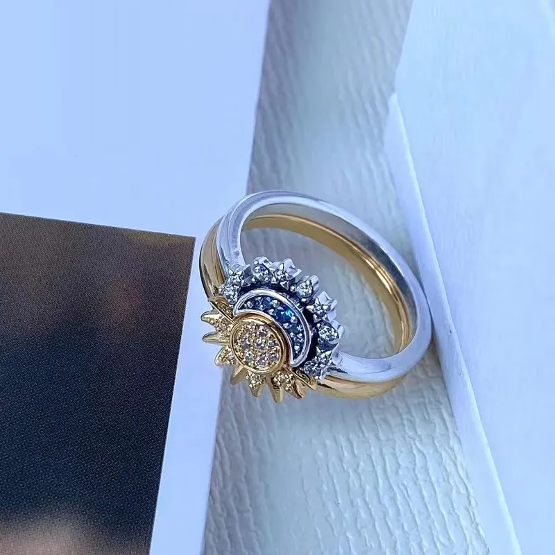 Sun & Moon Crystal Ring Set