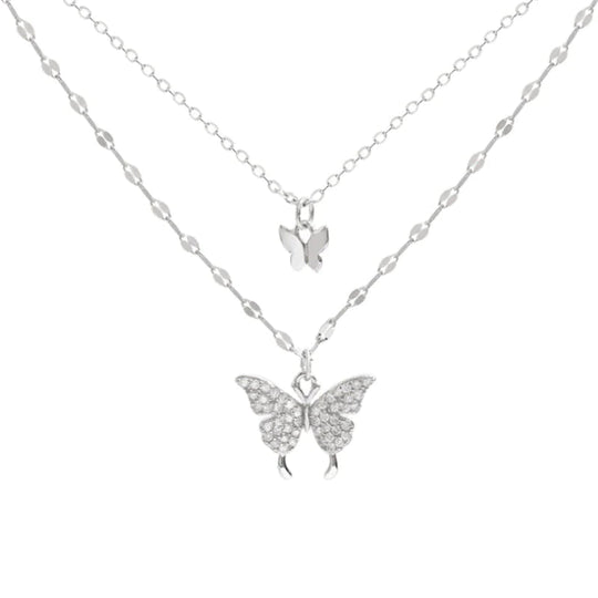 Set di Collane in Argento Raffinato con Farfalla Lucida