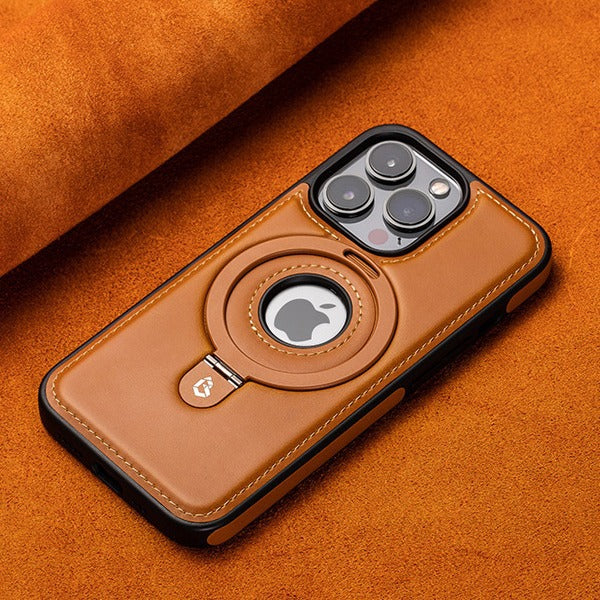 Schokbestendig Leren Magnetisch iPhone Hoesje
