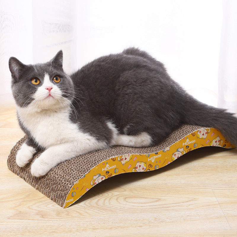 EcoScratch Wave – Environmentally Friendly Scratching Board for Cats
