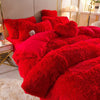 Pluchen dromen - 5 sets fleece beddengoed + hartkussen