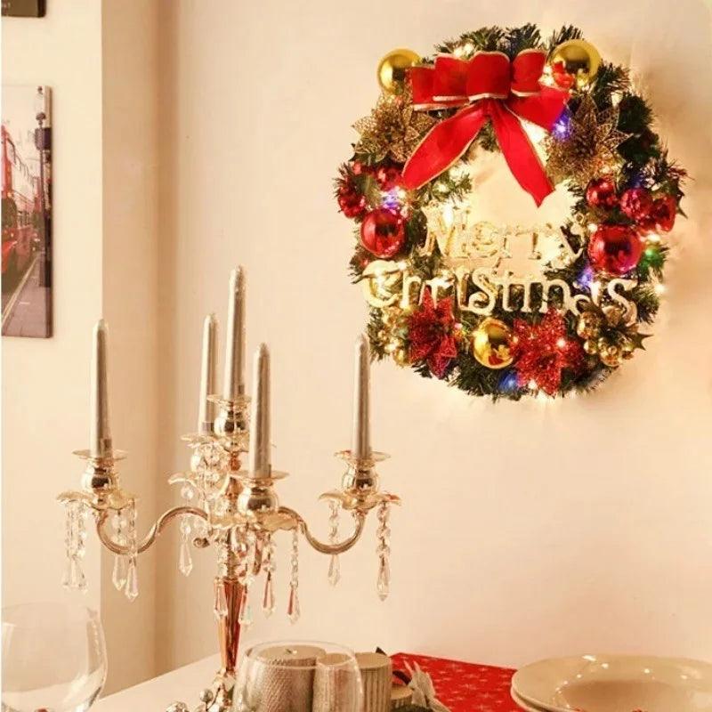 Christmas Wreaths - 30cm Large Hanging Door Wreath for Door Window | Artificial Christmas Decoration 2024