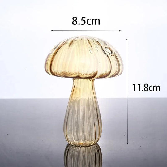 Transparent Mushroom Glass Vase - Aromatherapy Bottle Table Decoration