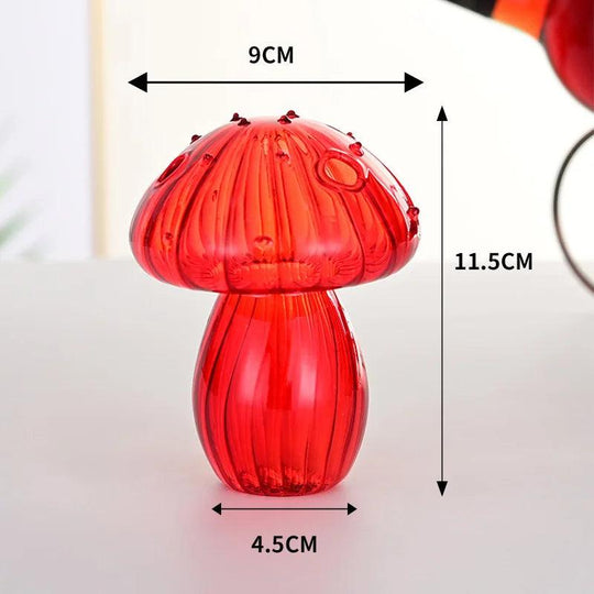 Transparent Mushroom Glass Vase - Aromatherapy Bottle Table Decoration