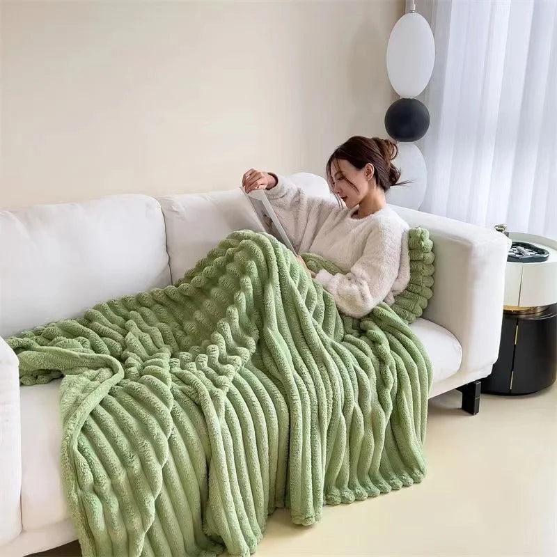 Coperta di peluche con coniglio