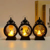 Gotisch Vintage Kasteel LED Lantaarn met Heks & Pompoen | Halloween Tafelstuk