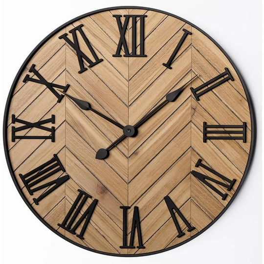 Orologio da parete rustico con grandi numeri romani