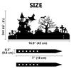 Halloween Heksenkasteel Ornament Zwart Ijzer Metalen Silhouet met Projectie