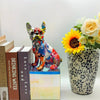 Colorful French Bulldog Wax Figurine - Pet Dog DIY Graffiti Craft & Desk Decoration
