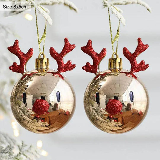 Palline di Natale Renna 2 pezzi – Incantevole decorazione natalizia