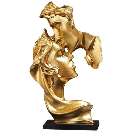 Mini statua in resina amanti - modello in posizione di bacio - ornamento per decorazione casa