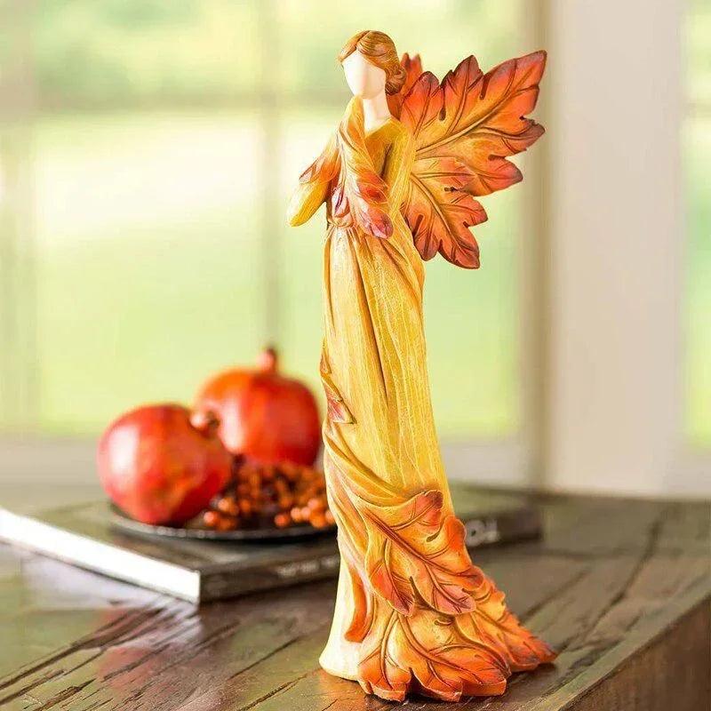 Kneeling Autumn Angel Resin Ornament