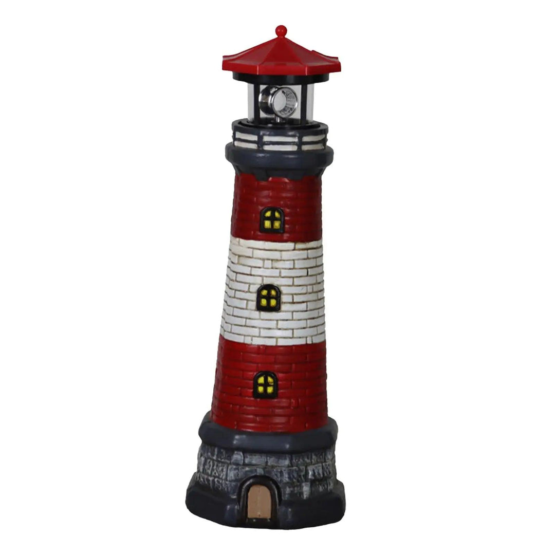 Figurine de phare avec lampe solaire